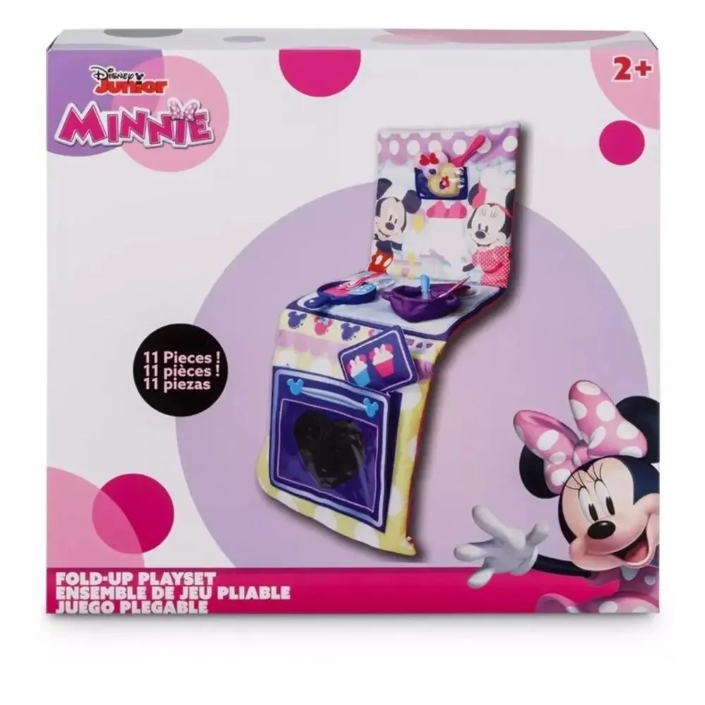 Disney Minnie & Mickey Mouse Fold-Up Kitchen Playmat 11pc Plush Toy Set